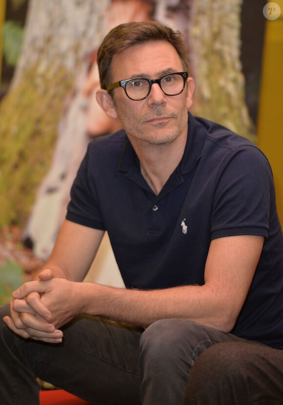Michel Hazanavicius lors du lancement de "La Cinetek" (cinémathèque idéale des réalisateurs) en présence de certains réalisateurs associés à la Gaîté Lyrique à Paris, le 5 novembre 2015.