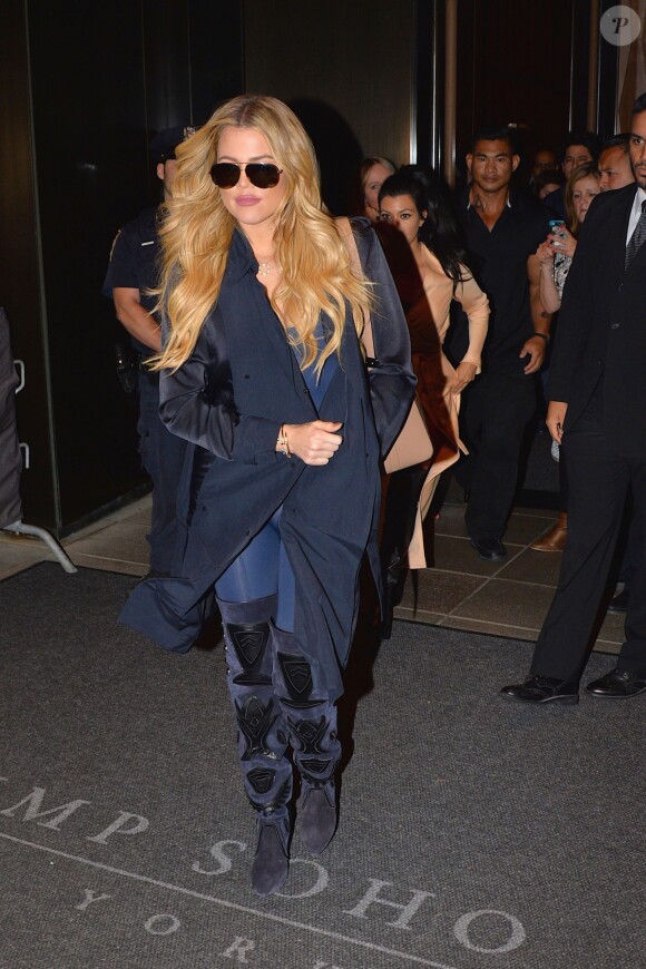 Khloe Kardashian - Célébrités à New York durant la fashion week le 13 septembre 2015 © CPA