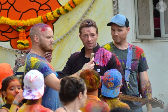 Coldplay filme un clip à Mumbai, Inde, le 9 septembre 2015.