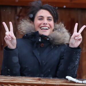 Alessandra Sublet à l'Alpe d'Huez, le 16 janvier 2015.