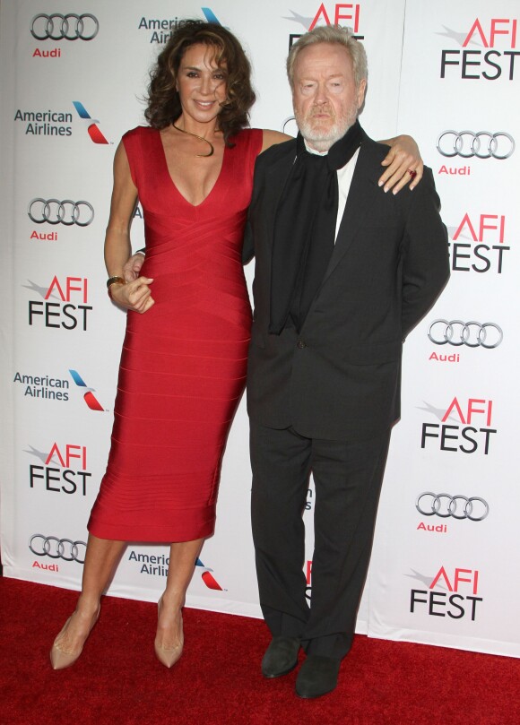 Ridley Scott et sa femme Giannina Facio à la soirée AFI Fest 2015 'Concussion' à Hollywood, le 10 novembre 2015