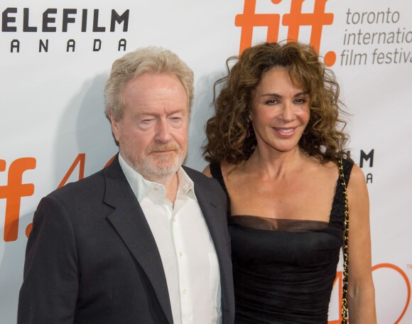 Ridley Scott et sa femme Gianina Facio - Avant-première du film "Seul sur Mars" au Festival du film de Toronto le 11 septembre 2015.