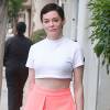 Rose McGowan à la sortie d'un immeuble dans les rues de West Hollywood, le 9 juin 2015