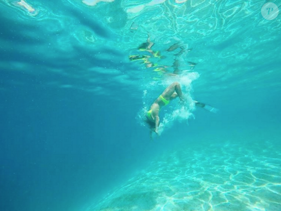 Marine Lorphelin passe des jours de rêve à Tahiti. Novembre 2015.