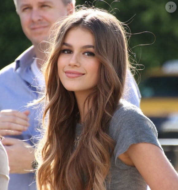 Cindy Crawford et sa fille Kaia Gerber se rendent à l'émission de télé 'EXTRA' à Universal City, le 4 novembre 2015