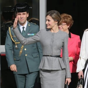 Rania de Jordanie avec Letizia d'Espagne à Madrid le 20 novembre 2015 lors de sa visite d'Etat avec le roi Abdullah II.