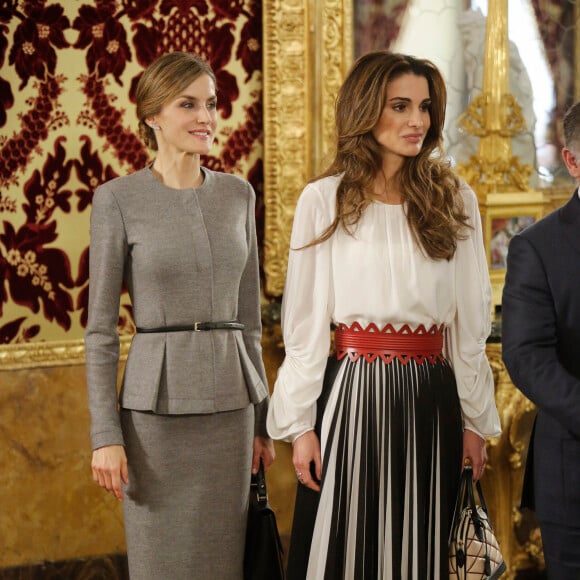 La reine Rania de Jordanie et la reine Letizia d'Espagne à Madrid le 20 novembre 2015