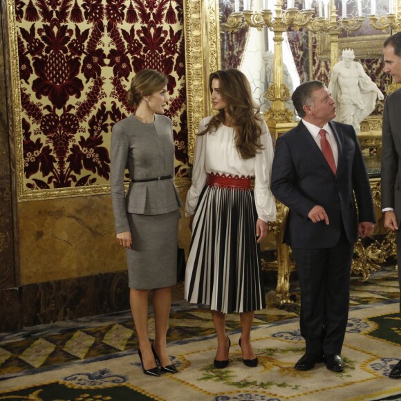 La reine Rania de Jordanie et la reine Letizia d'Espagne à Madrid le 20 novembre 2015