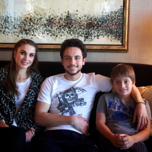 La reine Rania de Jordanie avec le prince Hussein et le prince Hashem, "deux de ses trois hommes préférés au monde", rentrée 2015. Photo Instagram Rania de Jordanie.