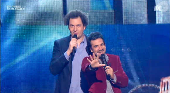 Eric Antoine et Alex Goude, dans Incroyable Talent 2015 (demi-finale) sur M6, le mardi 24 novembre 2015.