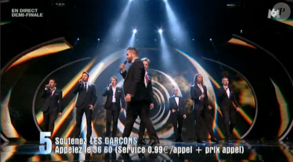 Les Garçons, dans Incroyable Talent 2015 (demi-finale) sur M6, le mardi 24 novembre 2015.