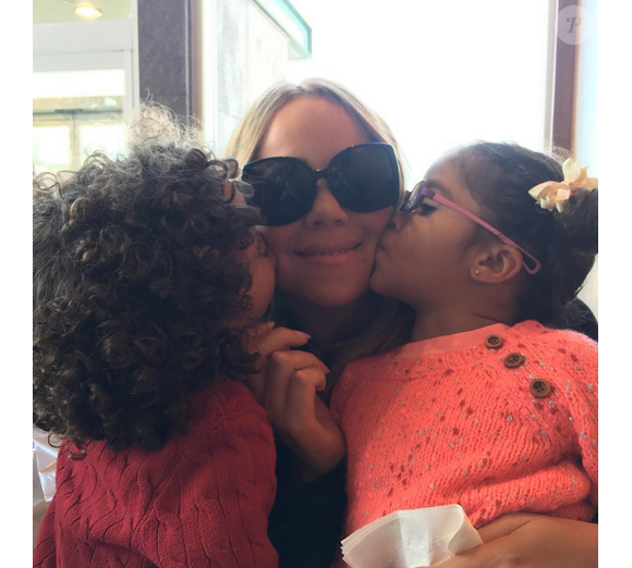 Mariah Carey et ses enfants, les jumeaux Monroe et Moroccan/ photo postée sur Instagram au mois de novembre 2015
