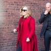 La chanteuse Adele va faire la balance avant son concert à New York, le 20 novembre 2015.