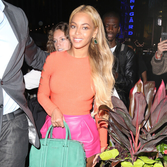 Beyonce Knowles à la sortie d'un studio d'enregistrement à New York, le 14 mai 2015