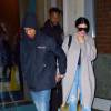 Kylie Jenner et son petit ami le rappeur Tyga, main dans la main, rentrent à leur hôtel après leur soirée à New York, le 28 octobre 2015. © CPA