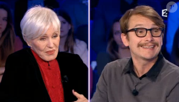 Nicole Croisille et Lorànt Deutsch, dans On n'est pas couché, sur France 2, le samedi 28 novembre 2015.