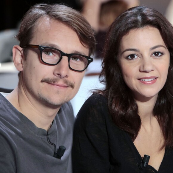 Lorant Deutsch et sa femme Marie Julie Baup, le 8 octobre 2015 à Paris.