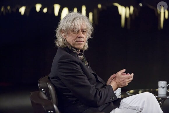 Sir Bob Geldof sur le plateau du talk show "Skavlan" à Stockholm le 15 septembre 2015.