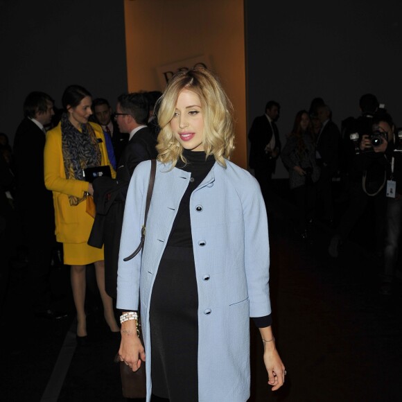 Peaches Geldof, enceinte - People au defile PPQ lors de la fashion week a Londres, le 15 fevrier 2013