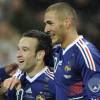 Mathieu Valbuena et Karim Benzema lors d'Angleterre - France en novembre 2010