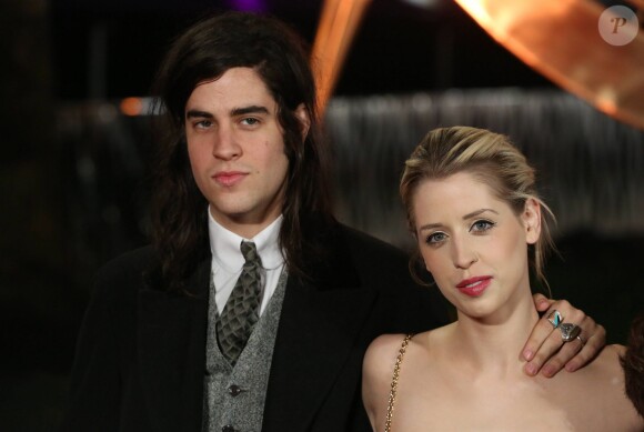 Peaches Geldof et son mari Thomas Cohen - Premiere du film "The Hunger Games : l'embrasement" a Londres. Le 11 novembre 2013