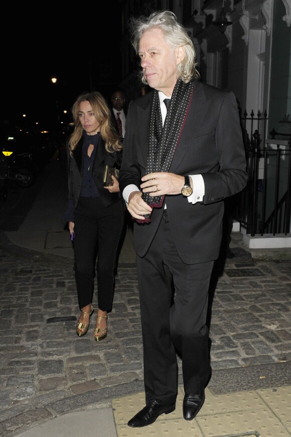Bob Geldof et sa femme Jeanne Marine - People à l'after party de la soirée GQ Men of the Year Awards 2015 à Londres le 8 septembre 2015