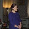 La princesse Victoria de Suède, enceinte, recevait le président afghan Ashraf Ghani, au palais royal de Stockholm, le 4 décembre 2015