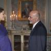 La princesse Victoria de Suède recevait le 4 décembre 2015 au palais royal de Stockholm le président d'Afghanistan Ashraf Ghani