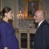 La princesse Victoria de Suède le 4 décembre 2015 au palais royal de Stockholm le président d'Afghanistan Ashraf Ghani