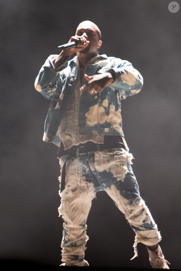Kanye West au festival de Glastonbury. Le 27 juin 2015.