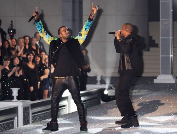 Kanye West et Jay Z lors du défilé Victoria's Secret en 2011.