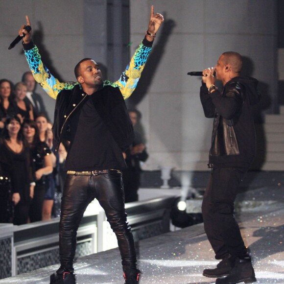Kanye West et Jay Z lors du défilé Victoria's Secret en 2011.