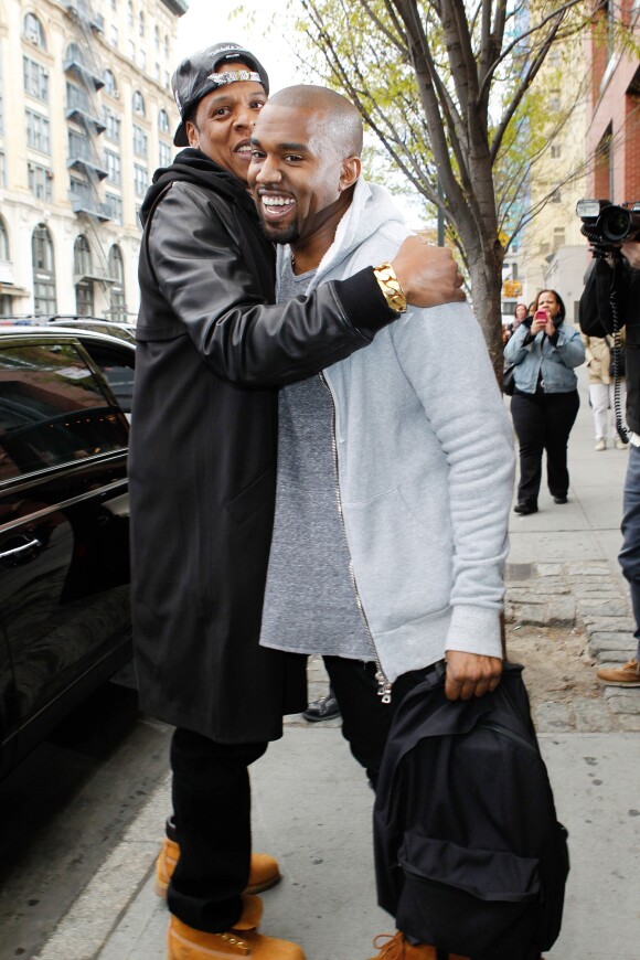 Kanye West et Jay Z à New York. Avril 2013.