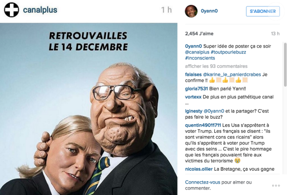 Yann Barthès s'en prend au groupe Canal+ suite à une publicité "insconsciente", posté dimanche 6 décembre, soir des résultats du premier tour des élection régionales.