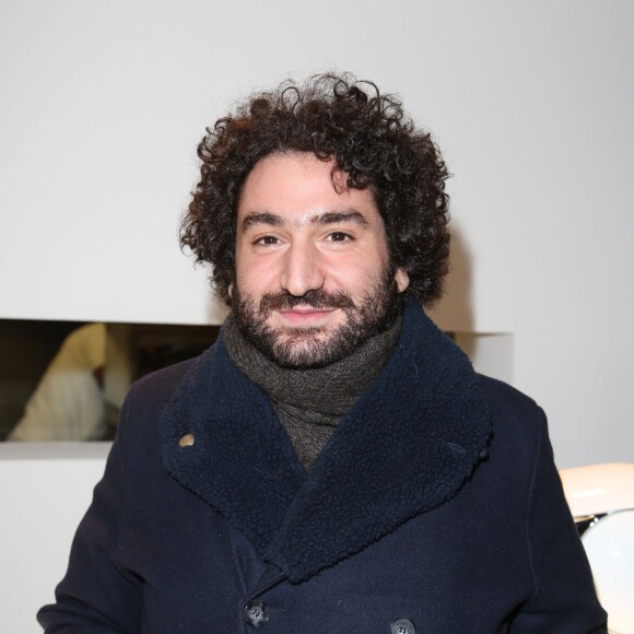 Mouloud Achour - Lancement de l'enceinte "Phantom", Implosive Sound Center, créée par Devialet, et rencontre avec les fondateurs de la marque, chez Colette à Paris, le 16 février 2015.