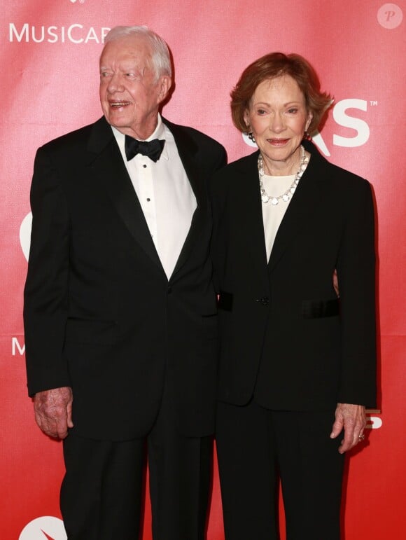 Jimmy Carter et sa femme Rosalynn Carter - 25e anniversaire MusiCares 2015 Person Of The Year Gala en l'honneur de Bob Dylan le 6 février 2015