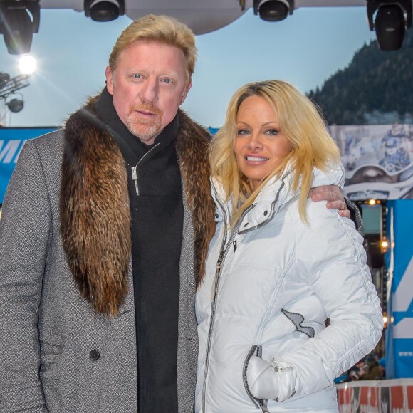 Pamela Anderson et Boris Becker lors du Formula Snow 2015 à Saalbach-Hinterglemm, le 5 décembre 2015