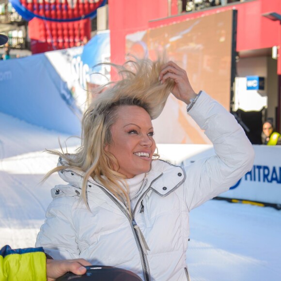 Pamela Anderson lors du Formula Snow 2015 à Saalbach-Hinterglemm, le 5 décembre 2015