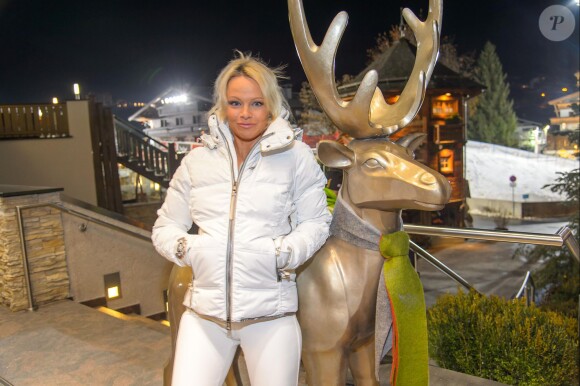 Pamela Anderson lors du Formula Snow 2015 à Saalbach-Hinterglemm, le 4 décembre 2015