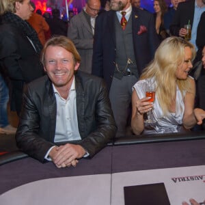 Andreas Wernig, Pamela Anderson et Lilly Becker au Casino Zell Am See de Saalbach - Hinterglemm le 5 décembre 2015