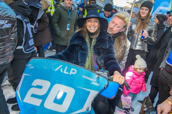 Boris Becker et sa femme Lilly au "Formula Snow 2015" à Saalbach - Hinterglemm le 5 décembre 2015