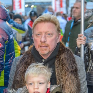 Boris Becker et son fils Amadeus au "Formula Snow 2015" à Saalbach - Hinterglemm le 5 décembre 2015