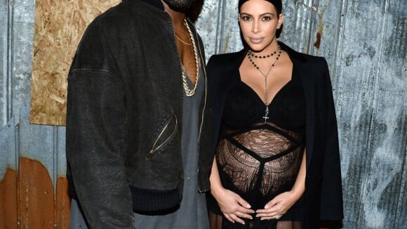 Kim Kardashian et Kanye West en famille avec leur petite North.