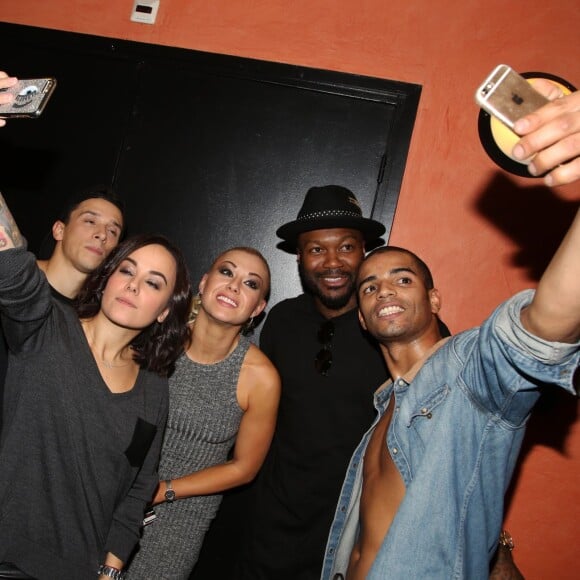 Exclusif - Grégoire Lyonnet, sa compagne Alizée, Katrina Patchett, Djibril Cissé et Brahim Zaibat - People et Backstage - Dernière du spectacle de Brahim Zaibat "Rock It All Tour" à l'Olympia à Paris. Le 1er décembre 2015 © Denis Guignebourg / Bestimage.