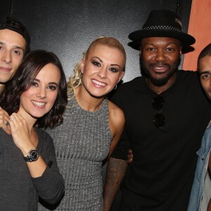 Exclusif - Grégoire Lyonnet, sa compagne Alizée, Katrina Patchett, Djibril Cissé et Brahim Zaibat - People et Backstage - Dernière du spectacle de Brahim Zaibat "Rock It All Tour" à l'Olympia à Paris. Le 1er décembre 2015 © Denis Guignebourg / Bestimage.