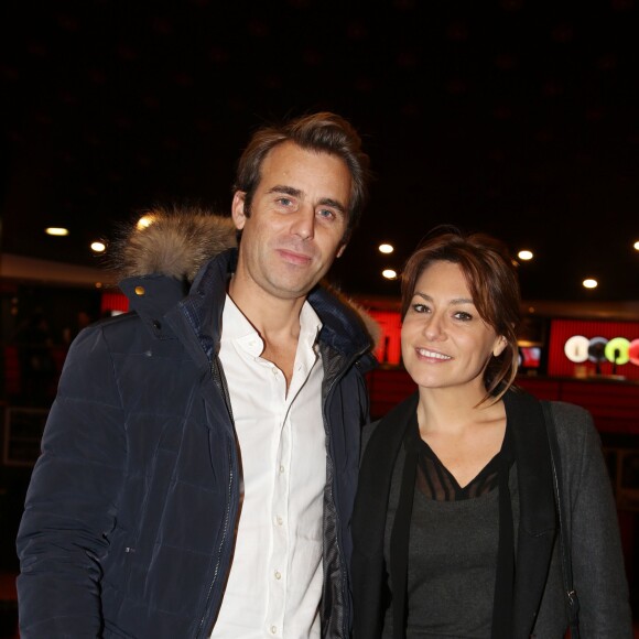 Exclusif - Shirley Bousquet et son compagnon - People et Backstage - Dernière du spectacle de Brahim Zaibat "Rock It All Tour" à l'Olympia à Paris. Le 1er décembre 2015 © Denis Guignebourg / Bestimage.