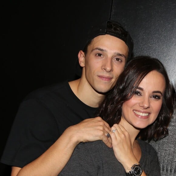 Exclusif - Grégoire Lyonnet et sa compagne Alizée - People et Backstage - Dernière du spectacle de Brahim Zaibat "Rock It All Tour" à l'Olympia à Paris. Le 1er décembre 2015 © Denis Guignebourg / Bestimage.