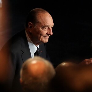 Jacques et Bernadette Chirac - Cérémonie de remise du Prix pour la prévention des conflits de la Fondation Chirac au musée du quai Branly. Paris, le 21 Novembre 2013