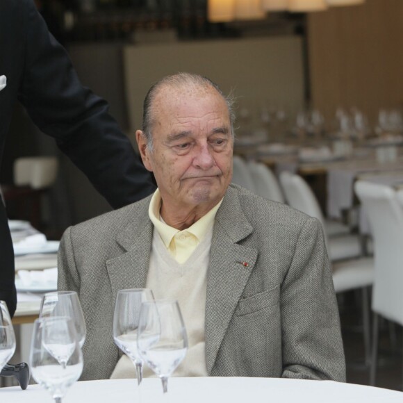 Jacques Chirac au restaurant Le Girelier à Saint Tropez le 4 octobre 2013.