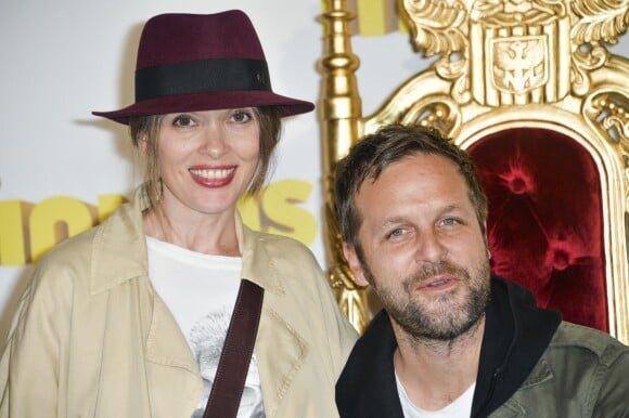 Anne Marivin, enceinte, et son compagnon Joachim Roncin - Avant-première du film "Les Minions" au Grand Rex à Paris le 23 juin 2015.